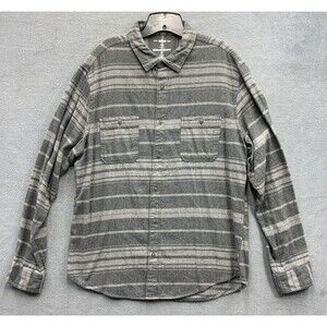 Urban Pipeline Button Up Shirt Mens Ultimate Flannel Striped Gray Long Sleeve XL